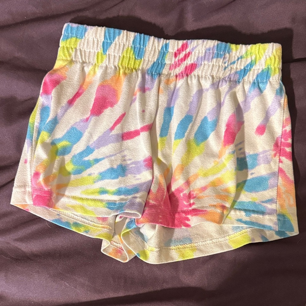 Justice Girls' Pastel Tie-Dye Elastic-Waist Pajama Shorts